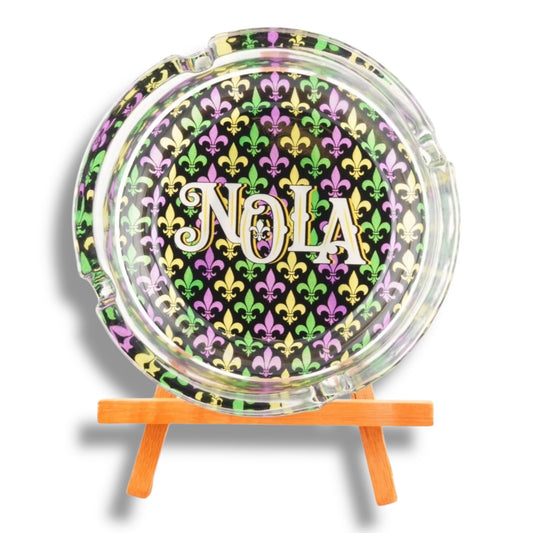 NOLA Mardi Gras Round Ashtray - Ashtrays - New Orleans Souvenir