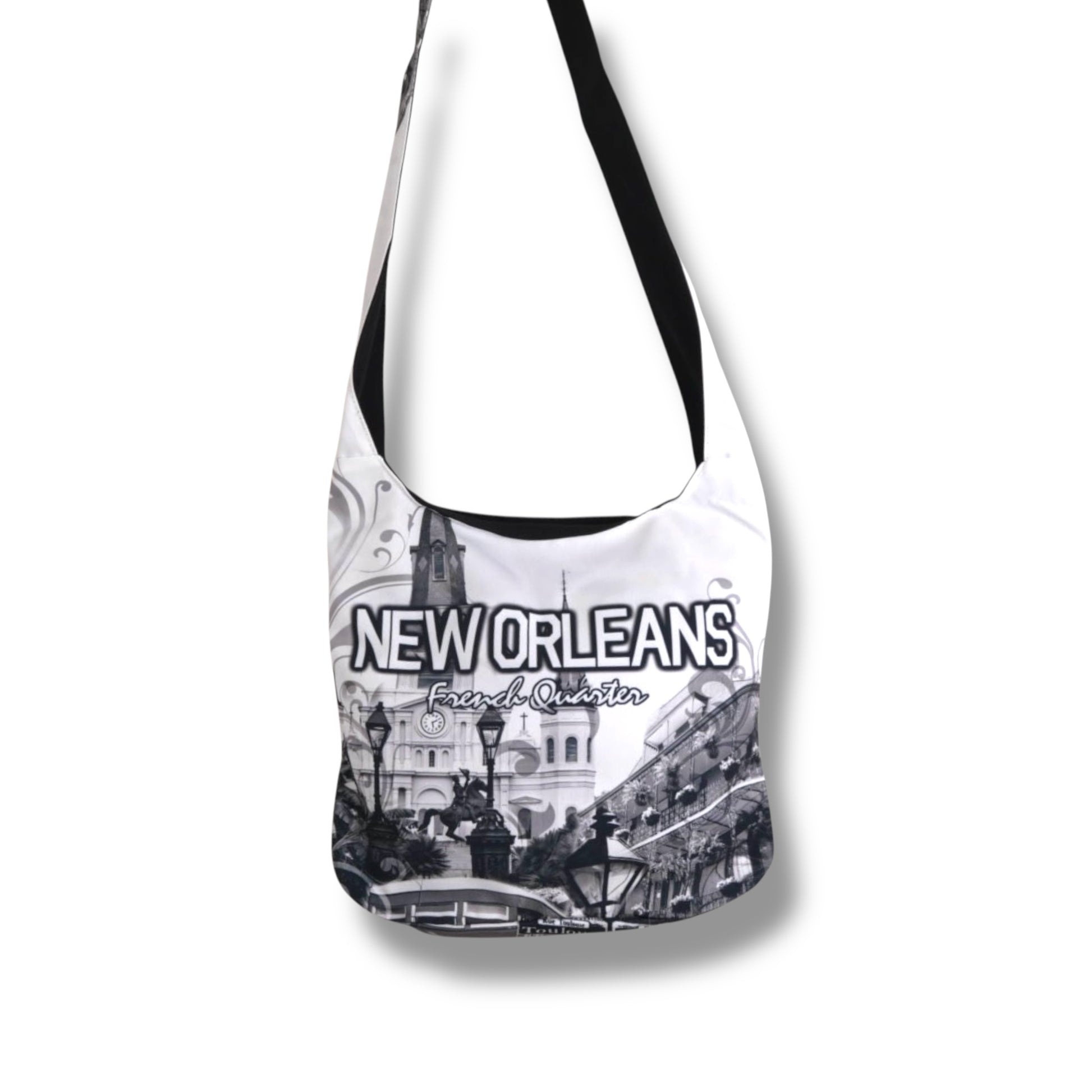 Saint Louis Cathedral Shoulder Bag - local art, durable - Tote Bags - New Orleans Souvenir