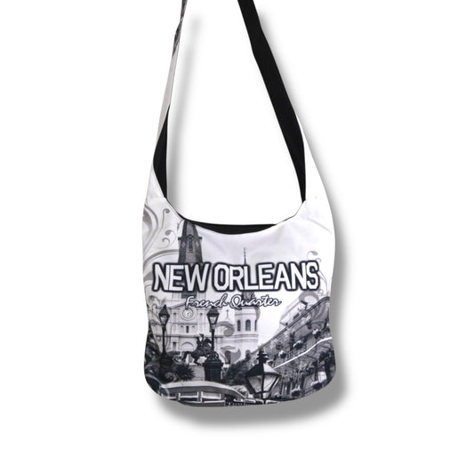 Saint Louis Cathedral Shoulder Bag - local art, durable - Tote Bags - New Orleans Souvenir