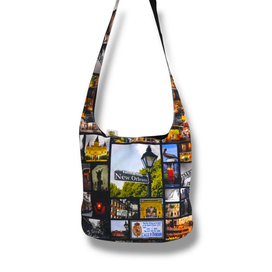 New Orleans Postcard Shoulder Bag - vibrant, colorful - Tote Bags