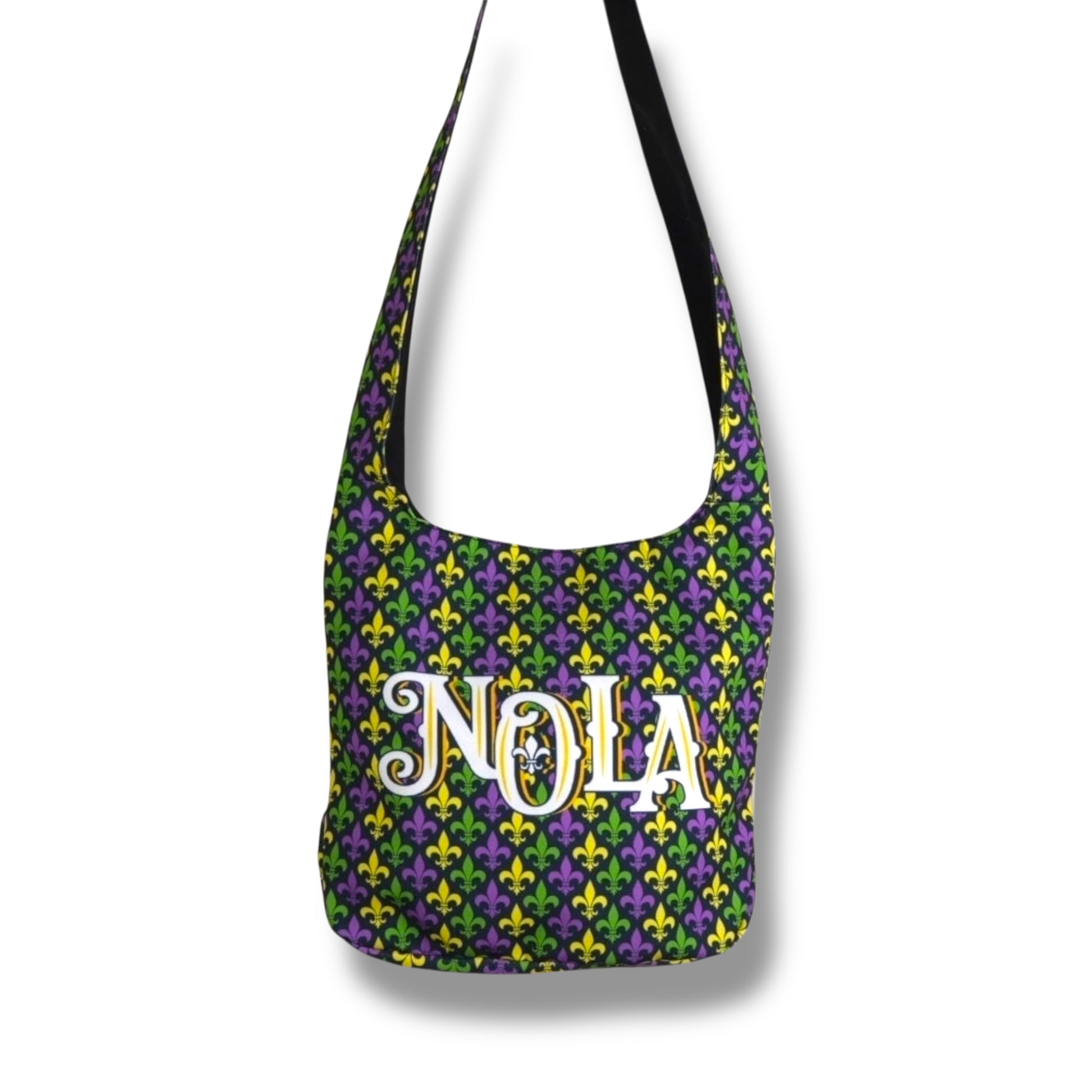 NOLA Mardi Gras Shoulder Bag - Tote Bags - New Orleans Souvenir