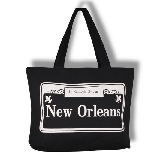 New Orleans Street Sign Canvas Tote Bag - local art - Keychains