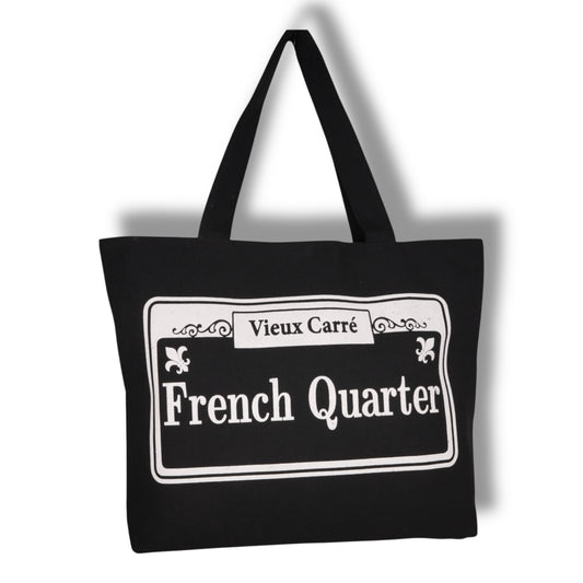 French Quarter Street Sign Canvas Tote Bag - Statues, Figurines & Sculptures - New Orleans Souvenir