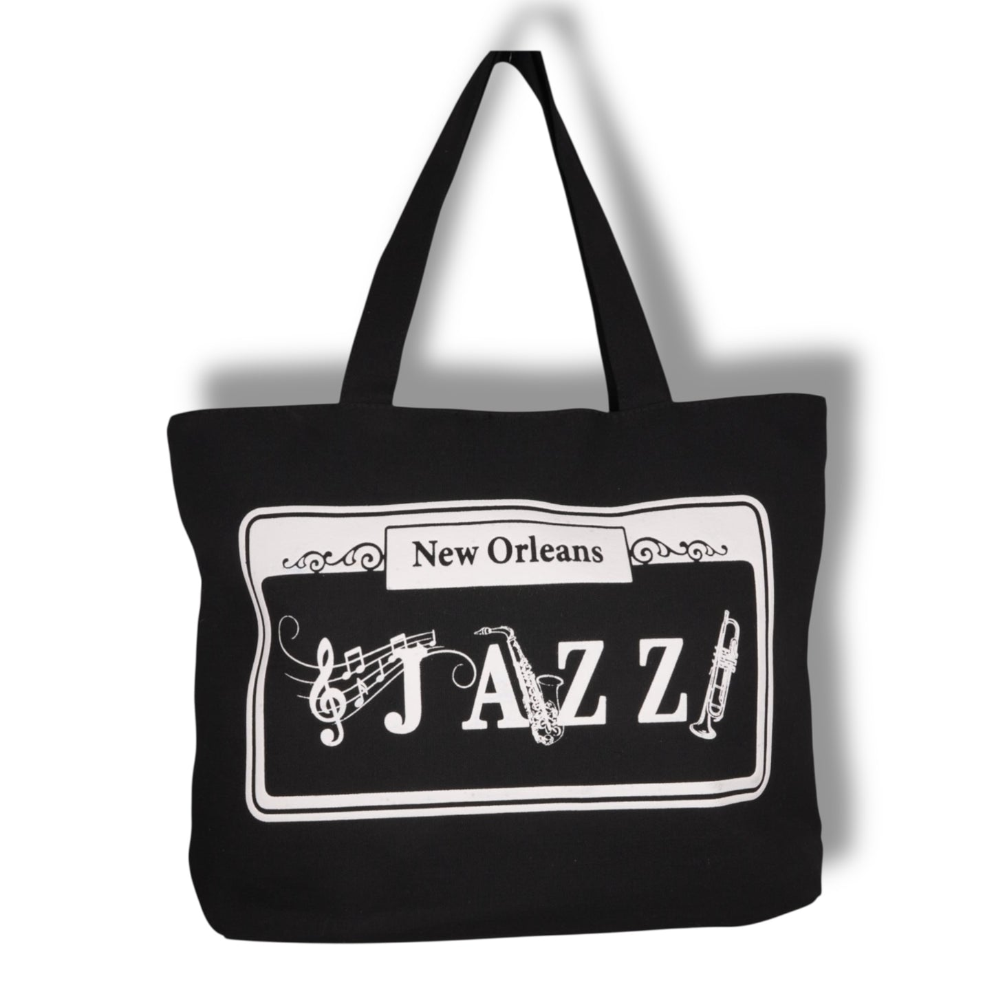 Jazz Music Street Sign Canvas Tote Bag - local art - Statues, Figurines & Sculptures - New Orleans Souvenir