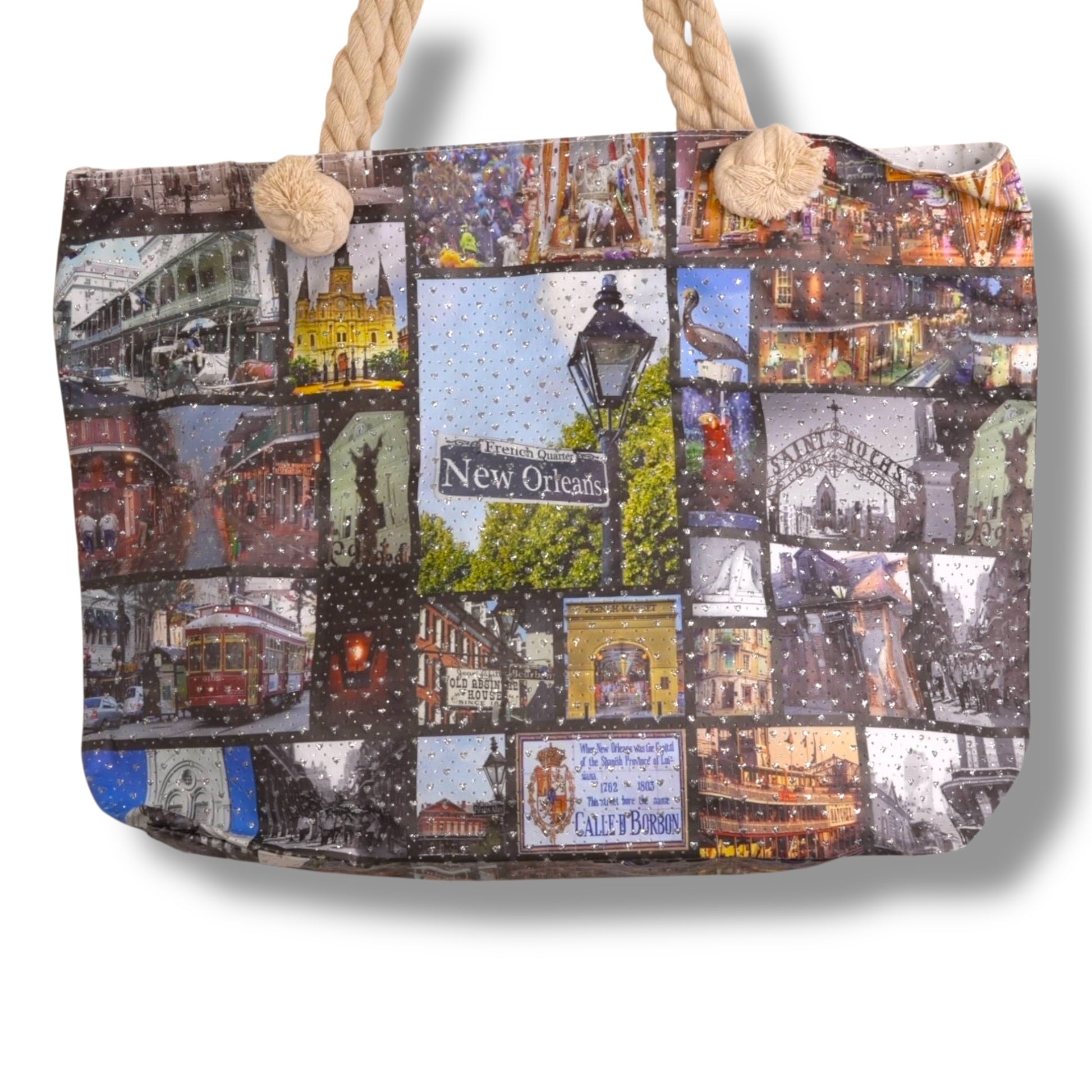 New Orleans Postcard Tote Bag - vibrant - Tote Bags
