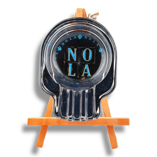 NOLA Black & Blue Skull Ashtray - local art - Ashtrays - New Orleans Souvenir