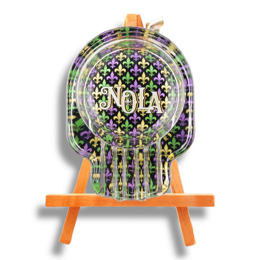 NOLA Mardi Gras Skull Ashtray - Ashtrays - New Orleans Souvenir