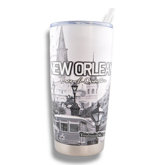 Saint Louis Cathedral Stainless Steel Flask - vibrant - Flasks - New Orleans Souvenir