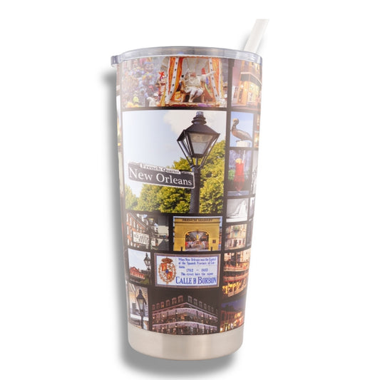 New Orleans Postcard Stainless Steel Flask - vibrant - Flasks