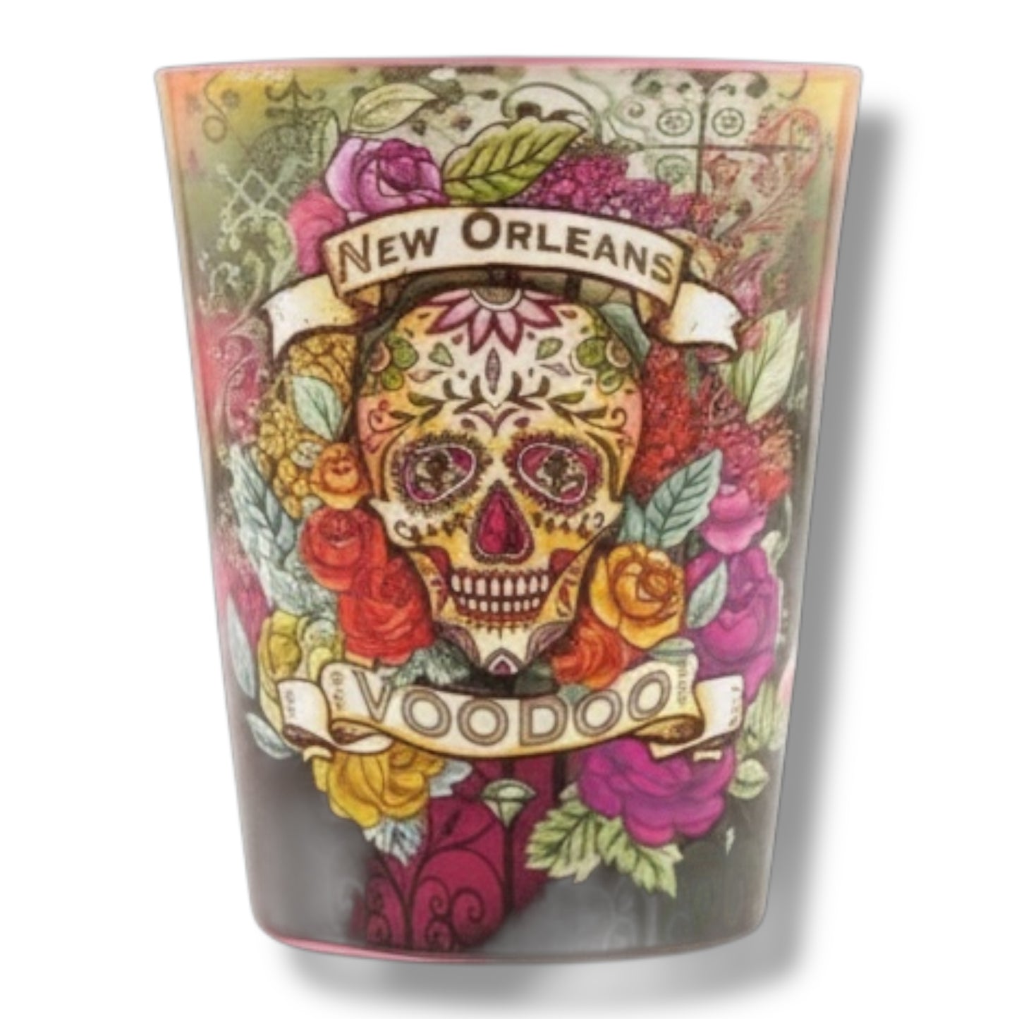 Green Voodoo Skeleton Short Shot Glass - Shot Glasses - New Orleans Souvenir