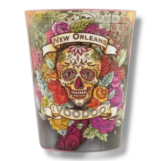 Green Voodoo Skeleton Short Shot Glass - Shot Glasses - New Orleans Souvenir