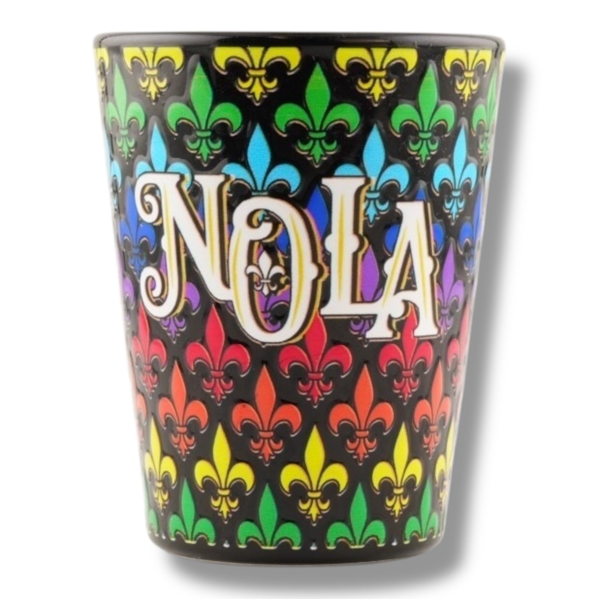 NOLA Rainbow Short Shot Glass - local art - Shot Glasses - New Orleans Souvenir