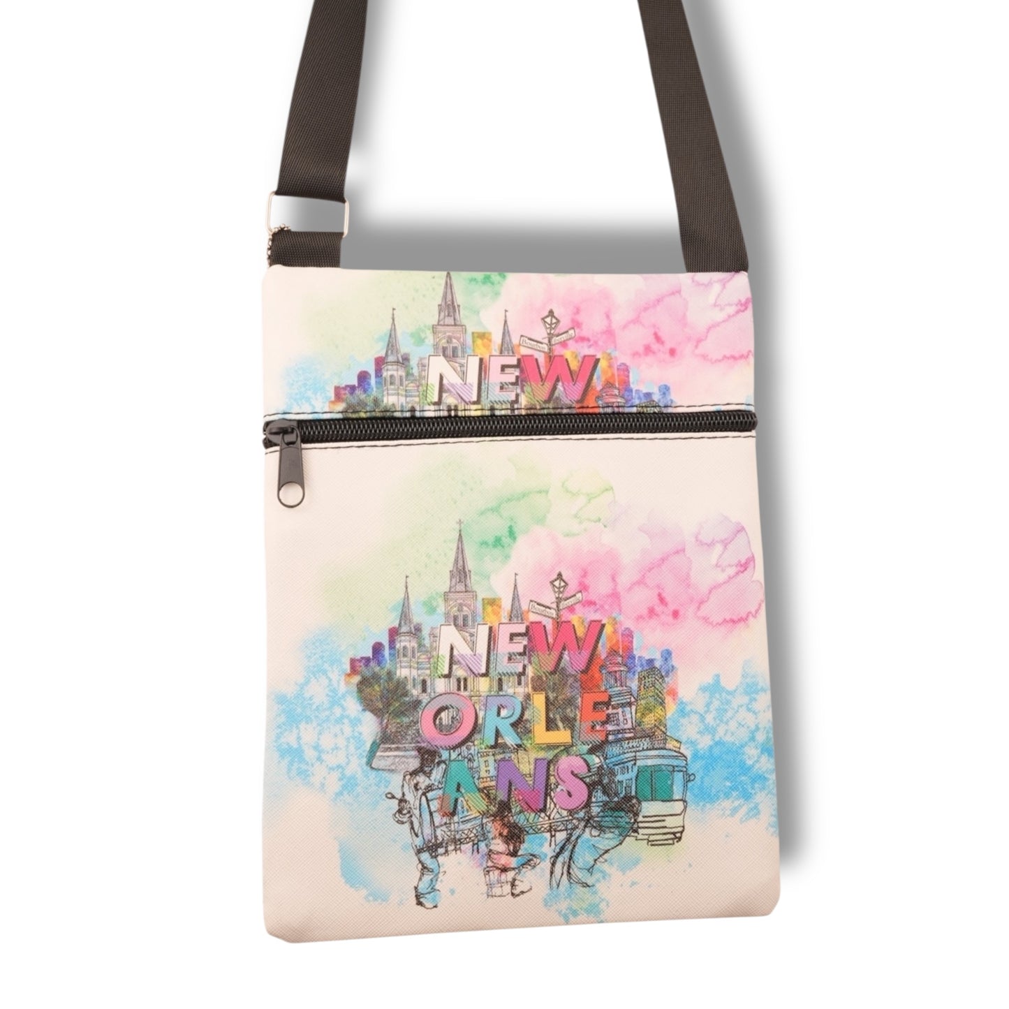 New Orleans Fun Colors Travel Bag - Tote Bags