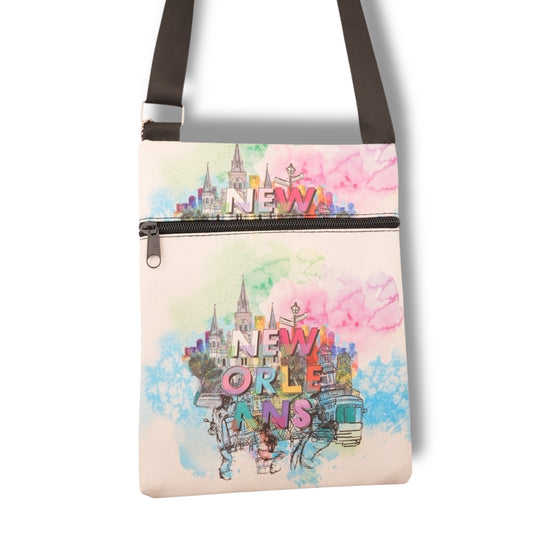 New Orleans Fun Colors Travel Bag - Tote Bags