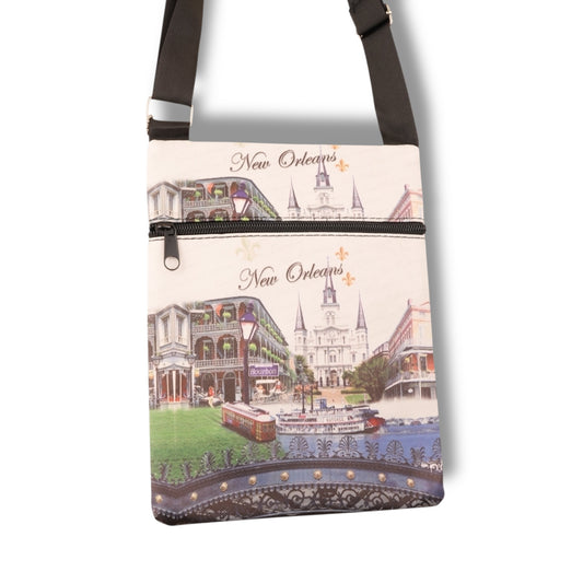 New Orleans Cityscape Travel Bag - local art - Tote Bags