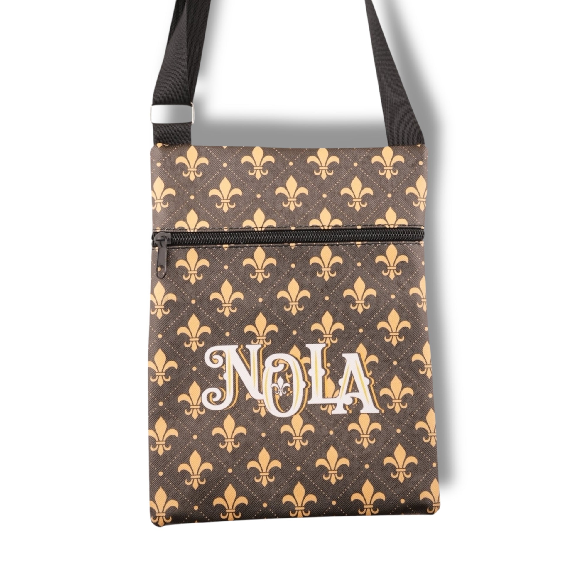 NOLA Black & Gold Travel Bag - Tote Bags - New Orleans Souvenir