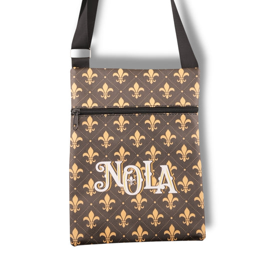 NOLA Black & Gold Travel Bag - Tote Bags - New Orleans Souvenir