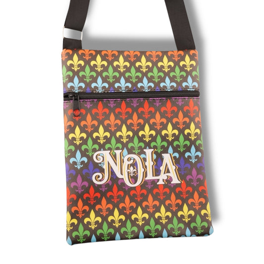 NOLA Rainbow Travel Bag - vibrant - Tote Bags - New Orleans Souvenir