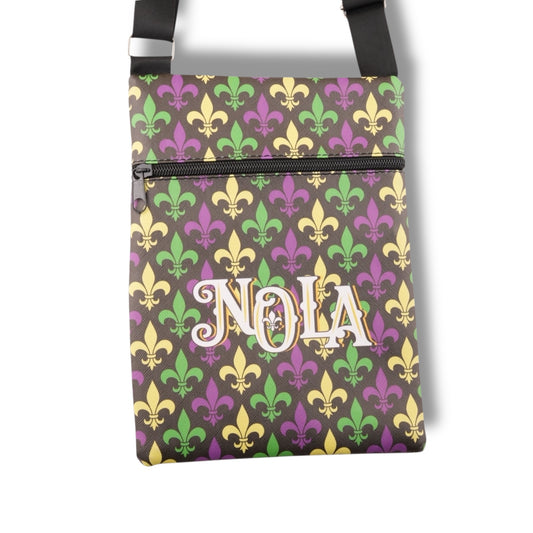 NOLA Mardi Gras Travel Bag - vibrant - Tote Bags - New Orleans Souvenir