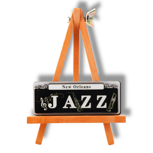 Jazz Music Wooden Street Sign Magnet - Refrigerator Magnets - New Orleans Souvenir