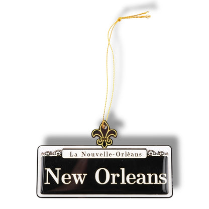 New Orleans Wooden Street Sign Ornament - local art - Holiday Ornaments