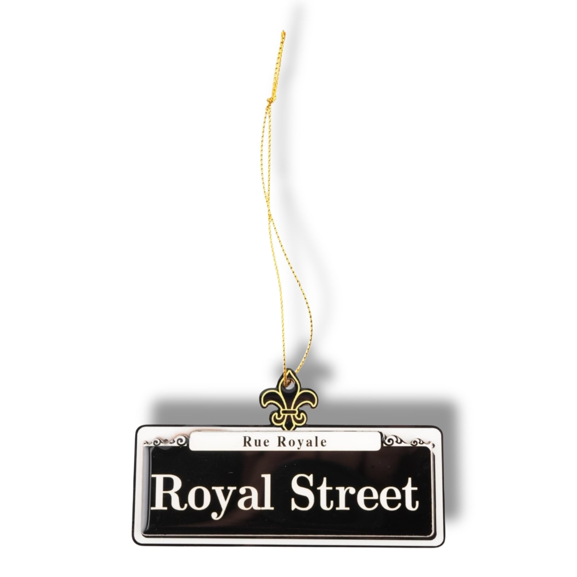 Royal Street Wooden Street Sign Ornament - local art, durable - Holiday Ornaments - New Orleans Souvenir