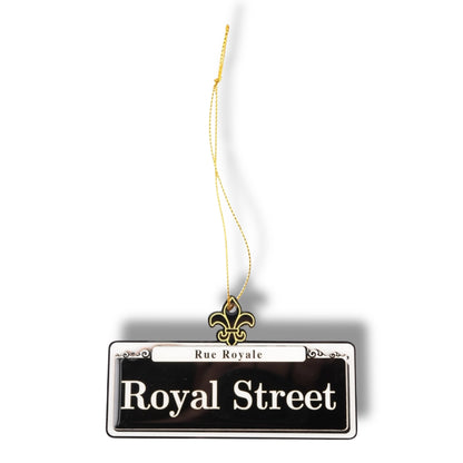 Royal Street Wooden Street Sign Ornament - local art, durable - Holiday Ornaments - New Orleans Souvenir