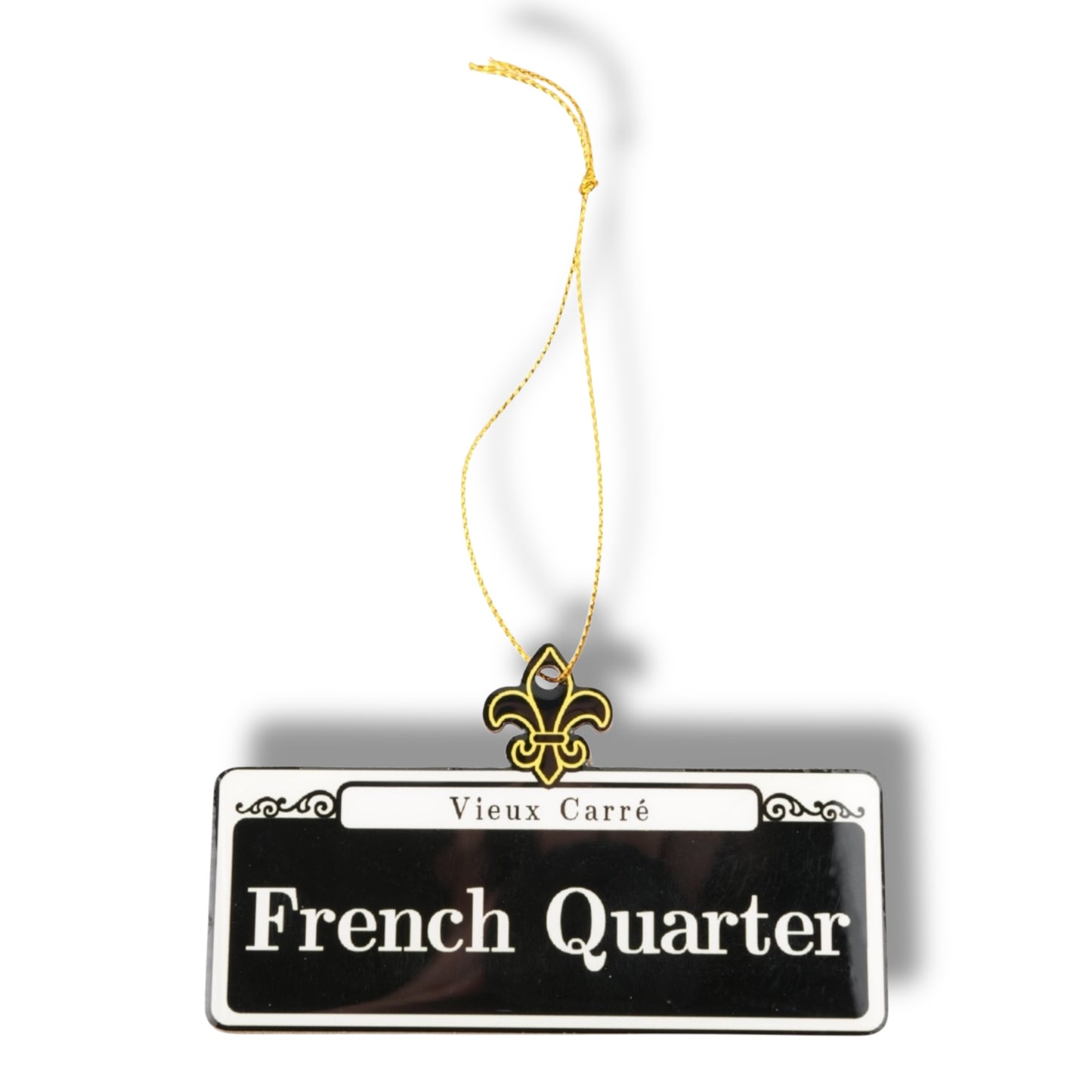 French Quarter Wooden Street Sign Ornament - Holiday Ornaments - New Orleans Souvenir - BACK