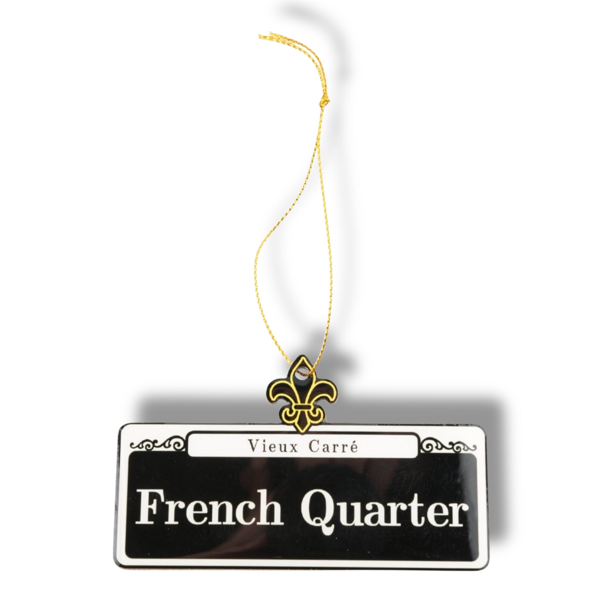 French Quarter Wooden Street Sign Ornament - Holiday Ornaments - New Orleans Souvenir - BACK