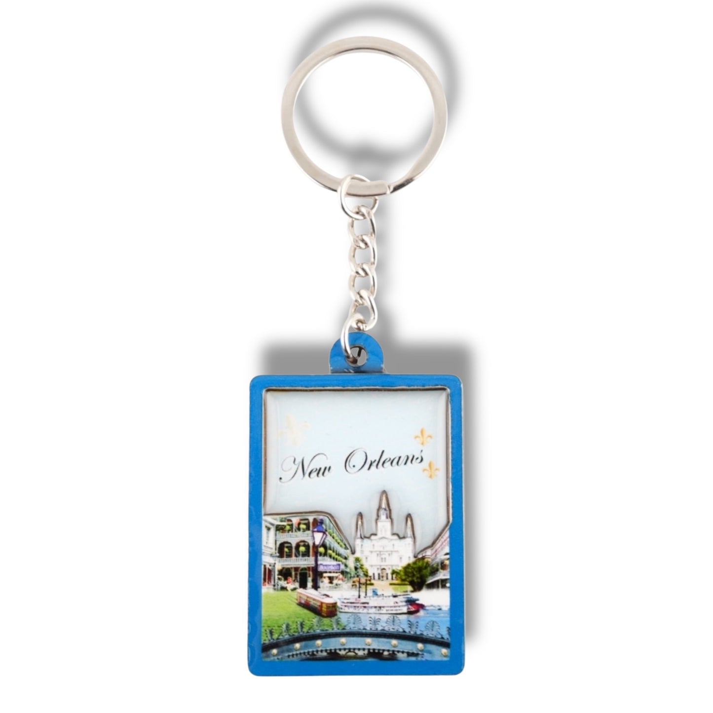 New Orleans Cityscape Wooden Keychain - Keychains