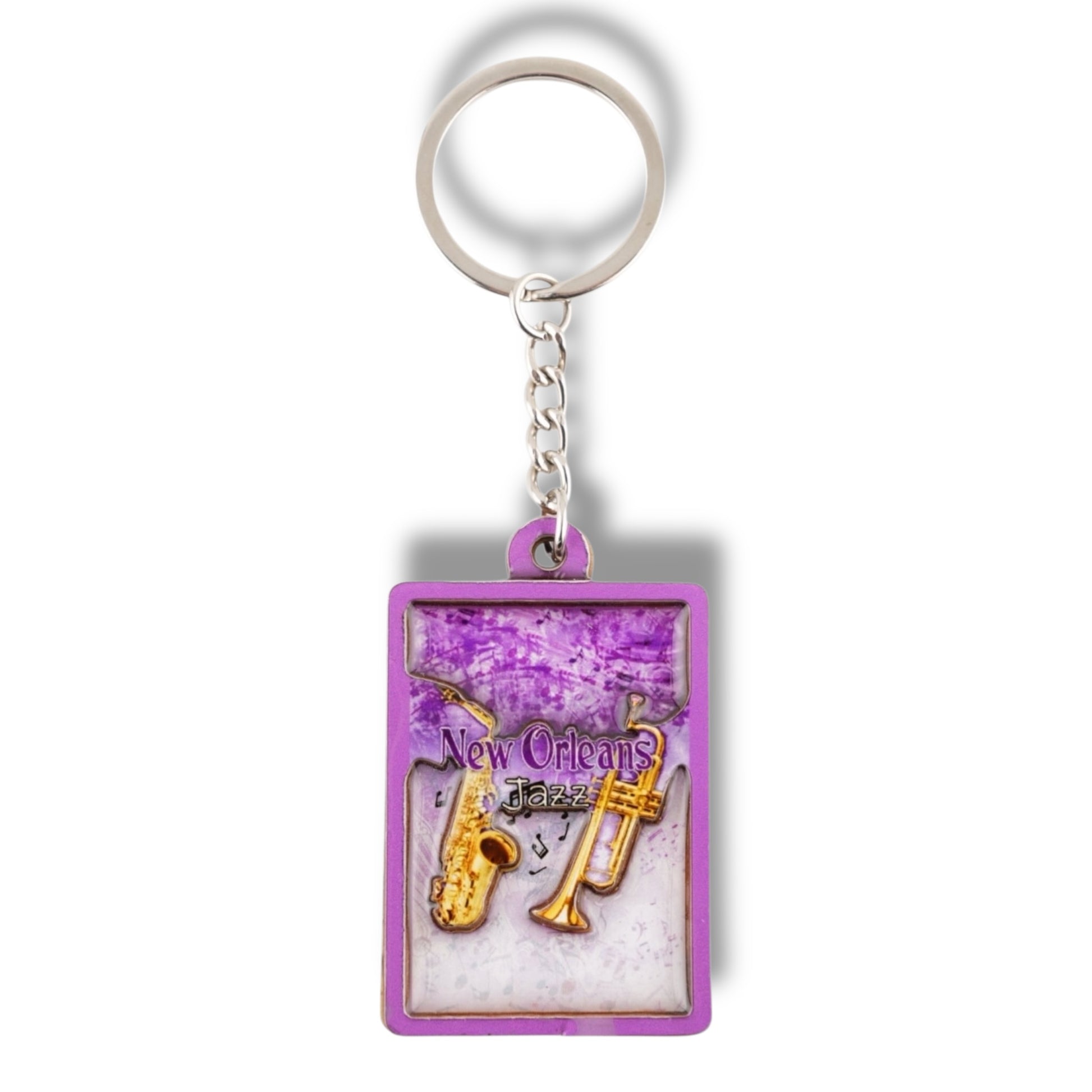 New Orleans Jazz Wooden Keychain - vibrant - Keychains