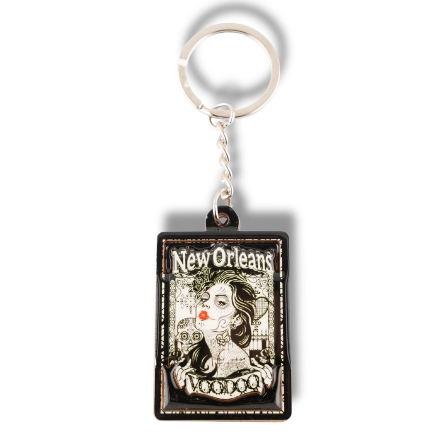 Voodoo Lady Wooden Keychain - Keychains - New Orleans Souvenir