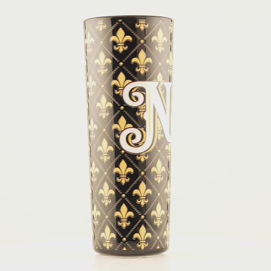 NOLA Black & Gold Tall Shot Glass - local art, vibrant - Shot Glasses - New Orleans Souvenir - Video