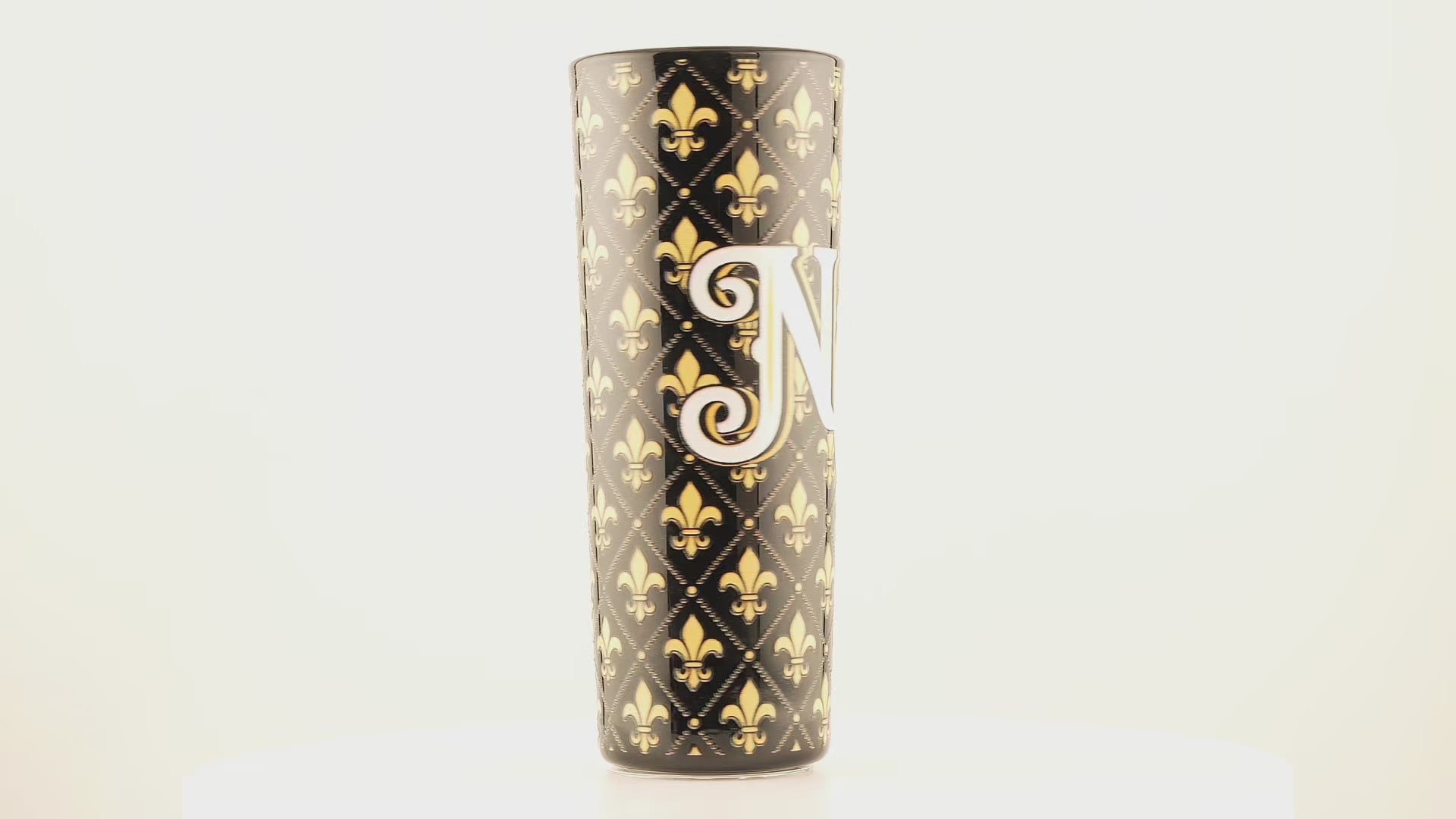 NOLA Black & Gold Tall Shot Glass - local art, vibrant - Shot Glasses - New Orleans Souvenir - Video