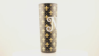 NOLA Black & Gold Tall Shot Glass - local art, vibrant - Shot Glasses - New Orleans Souvenir - Video