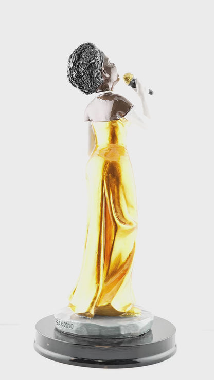New Orleans Jazz Female Singer With Wooden Base - local art, vibrant - Statues, Figurines & Sculptures - Local Art - Locally Designed - Video