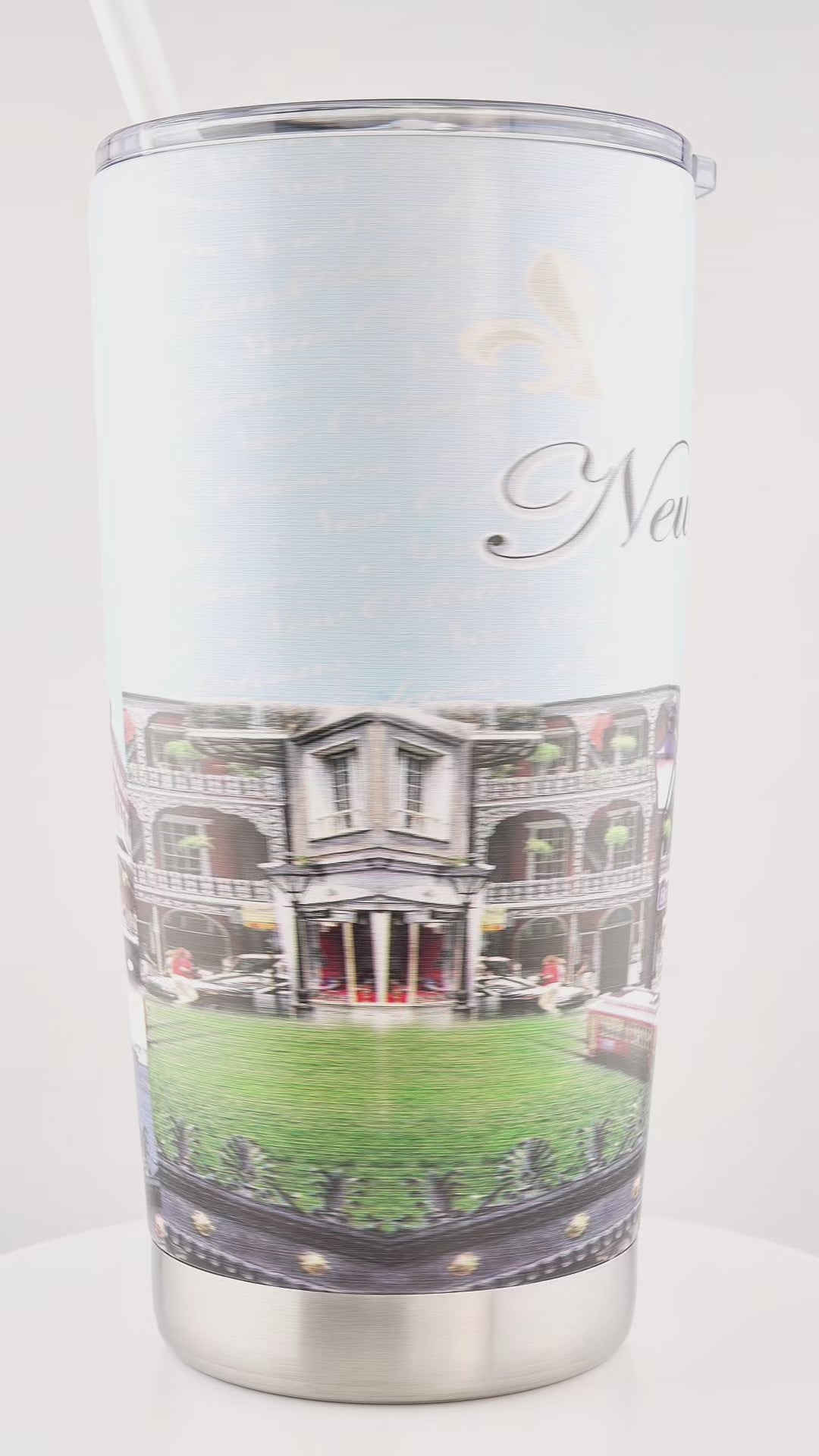 New Orleans Cityscape Stainless Steel Flask - Flasks - Colorful - Vibrant - Locally Designed - Video