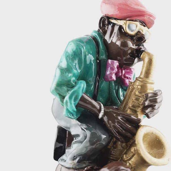 New Orleans Jazz Sax Player - vibrant - Statues, Figurines & Sculptures - Locally Designed - Local Art - Vibrant - Creative - Video