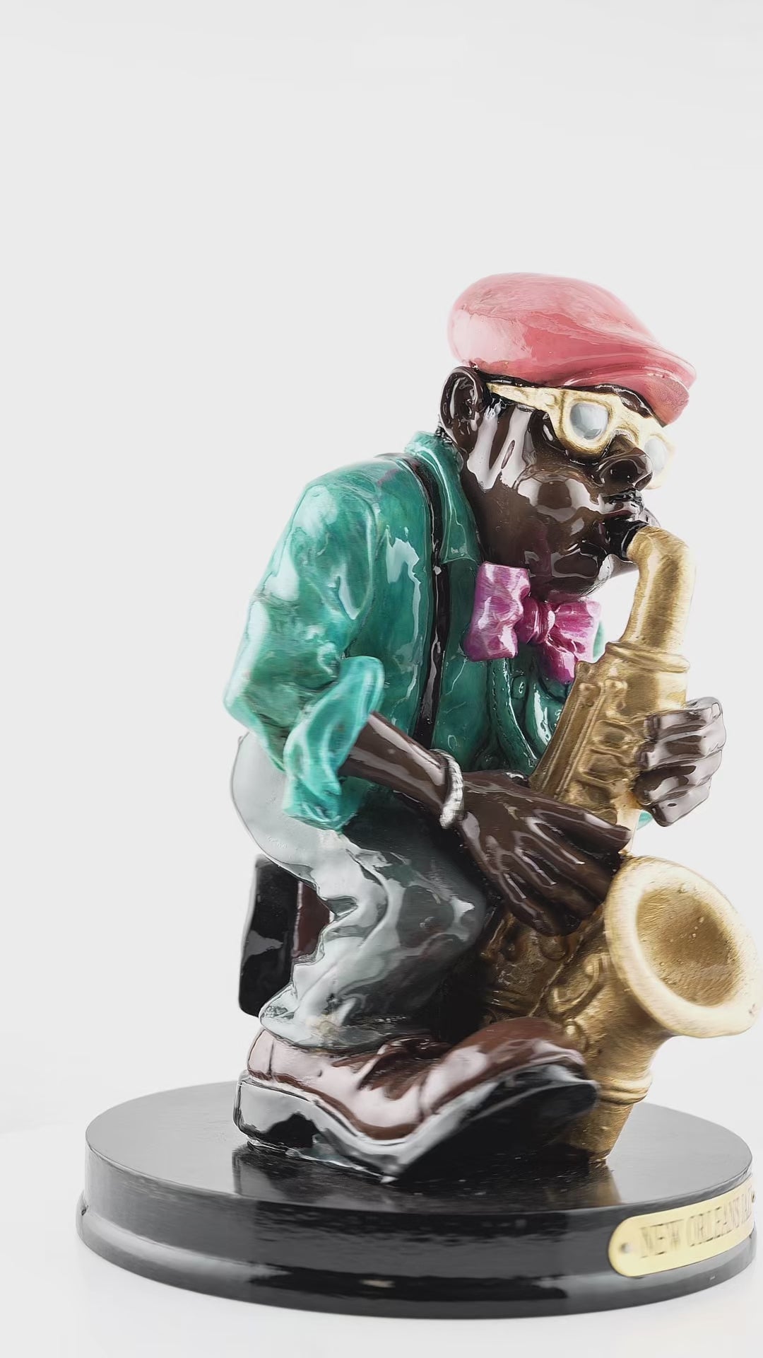 New Orleans Jazz Sax Player - vibrant - Statues, Figurines & Sculptures - Locally Designed - Local Art - Vibrant - Creative - Video